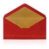KULTLOGGEN 10 buste rosse con rivestimento metallico oro 110 x 220 mm per biglietti di auguri biglietti di auguri natalizi buoni invito