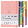 LUX PRODUCTIVITY LUX, diario agenda senza data con pianificatore, formato A5, con orario giornaliero e tabelle per gestire tempo, progetti e finanze (lingua italiana non garantita) rosa