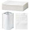 ericotry 100 pezzi Mylar foil Ziplock bag campione della autosigillante fronte-retro color Flat Ziplock Bags food grade Storage sottovuoto perfetto per cosmetici tè 8.5 x 13 cm