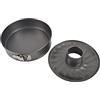 PINTINOX Tortiera apribile con due fondi e rivestimento antiaderente, cerniera per l'apertura e stampo tondo per torte, 26 cm, Acciaio al carbonio