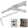 Leseogye Kit per Aprire Serrature, 2 in 1 Grimaldello in Acciaio Inox con Chiave Esagonale, Chiave Maestra per la Casa, Apri-lucchetto per Porte, Strumento Professionale per Fabbro per Riparazione e