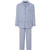 El Búho Nocturno Pigiama Uomo Lungo Classico Popeline Ospedale - Giacca Bottoni Aperto Davanti Tasche Risvolto Intero Taglie Forti Easy Iron, 60% Cotone, 40% Poliestere, Blu 1508, L