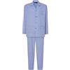 El Búho Nocturno Pigiama Uomo Lungo Cotone 100% - Popeline Set Classico Due Pezzi Giacca Maniche Lunghe Bottoni - Abbigliamento Notte Ospedale Leggero Autunno Estate Taglie Forti - Blu 1535, XL