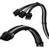 LINKUP - Cavo di Alimentazione PCIE 5.0 Molded & Soldered 16Pin (12+4) to 3x8Pin | 16AWG Rivestito | Compatibile con GPU RTX50 & RTX40 & RTX30 FE | Progettato solo per PSU Corsair/ThermalTake | 70cm
