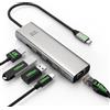 Minthouz Hub USB-C, docking station per laptop 7 in 1, adattatore multiporta con HDMI 4K, LAN 2.5G, porte USB-A/C 10Gbps, ricarica pass-through PD 85W, compatibile con Surface, M1, M2, M3, HP, Lenovo