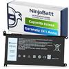 NinjaBatt batteria Compatible with Dell WDX0R P69G Inspiron 13 15 5000 7000 5567 7579 5578 5570 5568 7569 5579 5565 7573 13 7378 5378 7368 5379 5368 7375 17 5767 Y3F7Y - [42Wh/11.4v]