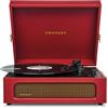 Crosley Voyager Giradischi con 2 altoparlanti, Bluetooth In & Out e AUX - Giradischi Vintage a 3 velocità - Per vinili da 7, 10 e 12 - Portatile con custodia integrata (Rosso Bordeaux)
