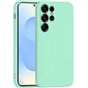 Mixroom - Cover Custodia Case per Samsung Galaxy S25 Ultra Protezione Fotocamera in Silicone TPU Morbido Opaco Bordi Piatti Colore Verde Acqua