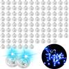 Roselee Mini Led Palloncini Luci Blu, 100pezzi Mini Lampada Led Palloncini Luci Rotondo Lanterne per Festa di Compleanno, Matrimonio, Halloween, Decorazione Natalizia
