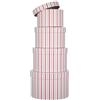 Oairse - Set da 4 scatole di conservazione con coperchio, scatola regalo rotonda, cartone, scatola per fiori, scatole di ordinamento, scatola regalo in cartone, astuccio per gioielli, scatola regalo