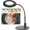 Sprifityy Lampada con Lente d'Ingrandimento,Lampada Con Lente D'ingrandimento 10X,Lente d'ingrandimento illuminata dimmerabile,5 modalità di colore,per Lettura,Riparazione,cucito,artigianato