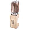 Laguiole Style de Vie, linea Premium - Coltelli da bistecca, spessore 1,8 mm, colore legno, 6 pezzi