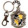 The Noble Collection Harry Potter Hufflepuff Crest Keychain - 2 in (4,5 cm) Hand-enamelled Hufflepuff House Keychain - Harry Potter Film Set Movie Props Gifts Merchandise