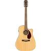 Fender CD-140SCE Chitarra Elettroacustica Dreadnought, Naturale, Custodia Rigida Inclusa, Manico Confortevole, Suono Ricco, Include Lezioni Virtuali Gratuite