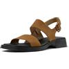 Camper Dana K201486, Sandali piatti Donna, Marrone medio 011, 36 EU