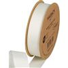 Halbach Seidenbänder Nastro in grosgrain di alta qualità, larghezza: 25 mm, lunghezza: 25 m, nastro regalo sostenibile in poliestere riciclato, ideale come nastro, colore: crema