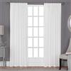 Exclusive Home Belgian RP Coppia di Tende a Pannello Belga, Lino, Effetto Jacquard, con Tasca per Asta, Poliestere, Bianco Invernale, 50x96