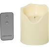 DRW Set di 4 candele LED avorio con telecomando 16x16x20 cm