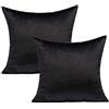 VAKADO Fodere per cuscini in velluto 40x40cm Fodere per cuscini decorativi nero Federe per federe Morbide, calde e accoglienti decorazioni per la casa quadrate per divano Camera da letto Set di 2,40x40 cm