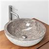 VITRA Lavabo da appoggio 45 cm in pietra naturale grigio doppia finitura - Artizan