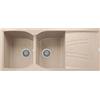 TELMA NAIKY Lavello per cucina 116x50 2 Vasche più Gocciolatoio Reversibile colore Avena TG 29