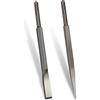 msymsyu Scalpello SDS-Plus, 2 pezzi, 14 x 230 mm, scalpello piatto e scalpello a punta, materiale in acciaio super duro, SDS, versione universale per lavori di scalpello, muri di mattoni e superfici