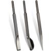 msymsyu Scalpello SDS-Plus, 3 pezzi, 14 x 230 mm, scalpello piatto e scalpello a punta, 22 x 82 x 250 mm, in acciaio super duro, per lavori di scalpello, muri di mattoni e superfici simili
