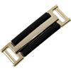 Aerzetix - Set di 5 Fibbie Decorative per Cucire progetti di Hobby creativi Decorazione | Passante 10 mm | in plastica | Colore Dorato e Nero