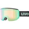 Uvex lace ATTRACT - maschera da sci per adulti - categoria di filtro 3 - privo di appannamenti - black dl/FM ice-green - one size