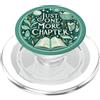 Cute Book Reader Accessories & Bookish I Just One More Chapter Bookish Reading Green Teal Book Lover PopSockets PopGrip per MagSafe