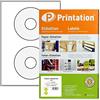 Printation Etichette Adesive Rotonde per CD DVD Blu-ray Disc, 50 Adesivi per CD DVD su 25 Fogli Adesivi A4 Stampabili, Diametro 117 mm/ClassicSize, Opache Stampabili per Stampante Laser e Inkjet