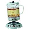 Tuehakny Bollitore Mini Viaggio 400ml Vetro - Scaldatazza 4-in-1 Multifunzione con Base Rimovibile (Acqua Calda, Latte, Tè, Zuppa), Memoria 5 Min, Ideale per Viaggio, Ufficio, Campus, 400W