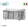 TECNODOM - Tavolo Frigo Refrigerato Professionale 3 porte con alzatina, GN 1 1, Temp.+2Â° +8Â°C