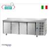 TECNODOM - Tavolo Frigo Refrigerato Professionale 4 porte con alzatina, GN 1 1, Temp.+2 +8C
