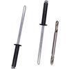 SKIR'CO 100 rivetti ciechi verniciati, 3,2 x 16 mm, in alluminio, DIN 7337, mandrino in acciaio, rivetti pop, punta da trapano inclusa (nero RAL 9005)