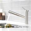 AIMADI Rubinetto da cucina ad alta pressione, rubinetto da cucina estensibile con tubo doccia da 38 cm, orientabile a 120°, miscelatore monocomando in acciaio inox 304, nichel spazzolato