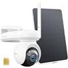 Reolink 2K 360° PTZ Telecamera con SIM 4G da Esterno con Pannello Solare 12W, Batteria 20000mAh, Visione Notturna Color 4MP, Rilevamento Persone/Veicoli/Animali, Auto Tracking, 24/7, Altas Go PT