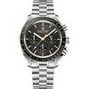 RollsTimi Pagani Design 1701 V3 Moon, Orologio da polso da uomo al quarzo, con cronografo e movimento giapponese VK63, in acciaio inossidabile, impermeabile e sportivo, Oro nero