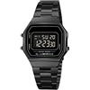 Nicoone Orologi per Uomo, Orologio Digitale con Cinturino In Acciaio Inossidabile LED Retroilluminato Orologio Impermeabile Elegante Orologio da Polso per Gli Uomini (Nero)