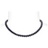 MAYUMI Collana filo di perle nero in argento