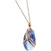GOLD ART Collier in oro rosa e bianco con quarzo blu