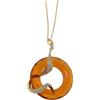 GOLD ART Collier in oro con citrino e quarzo fumè
