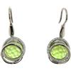 GOLD ART Orecchini pendenti in oro con peridot e diamanti