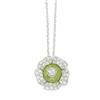 GOLD ART Collier in oro bianco con peridot e diamanti