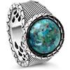ALFIERI & ST. JOHN 925 Anello alfieri man uomo in argento con turchese