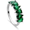 LUXURY MILANO Anello sofia in argento con zircone a goccia verde