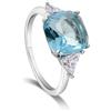 LUXURY MILANO Anello sofia in argento con zirconi azzurri e bianchi