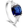 LUXURY MILANO Anello sofia in argento con zirconi blu e bianchi