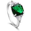 LUXURY MILANO Anello sofia in argento con zirconi verdi e bianchi