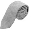 King & Priory Cravatta Highland Weave Grigio Chiaro Slavato